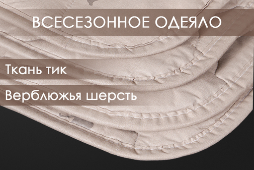 Одеяло верблюжья шерсть тик Реноме