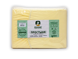Простыня 140*200*30 поплин на резинке Реноме<шампань.> (арт.02/124)(Конструктор КПБ)